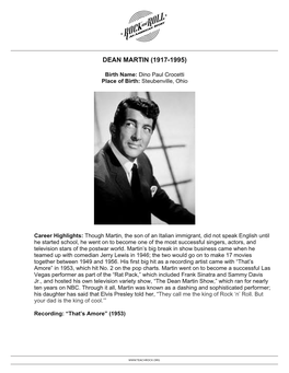 Dean Martin (1917-1995)