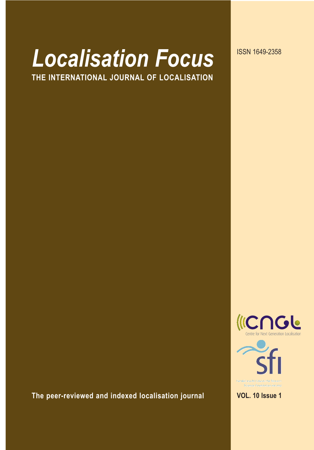 Localisation Focus the International Journal of Localisation VOL