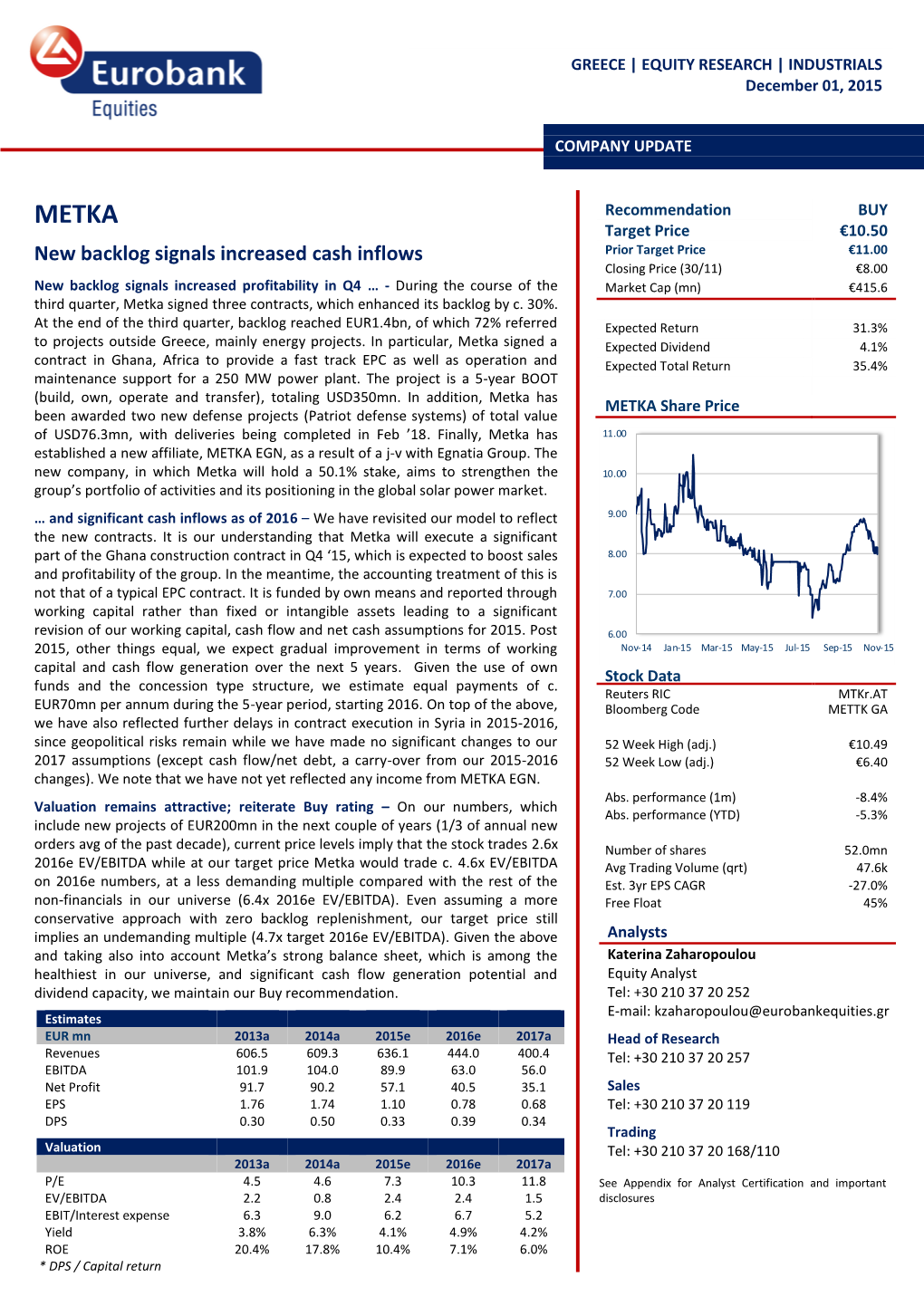 New Backlog Signals Increased Cash Inflows