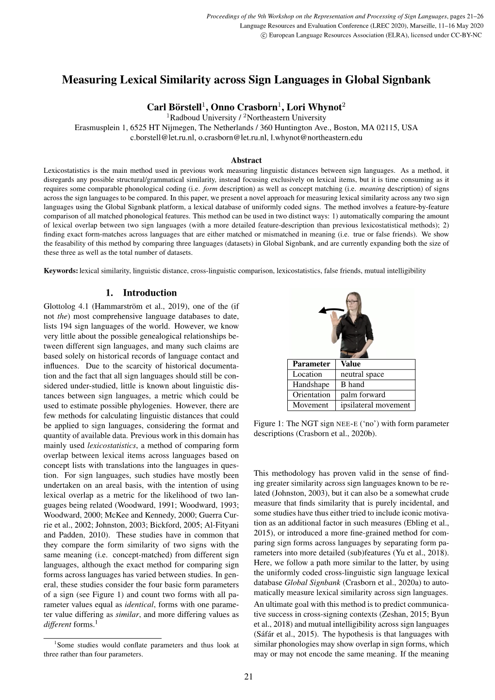 Measuring Lexical Similarity Across Sign Languages in Global Signbank