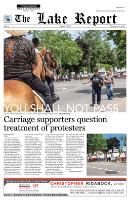 Carriage Supporters Question Treatment of Protesters