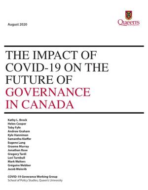 The Impact of COVID-19 on the Future of Governance in Canada Is Explored