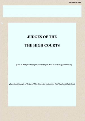 Judges of the the High Courts