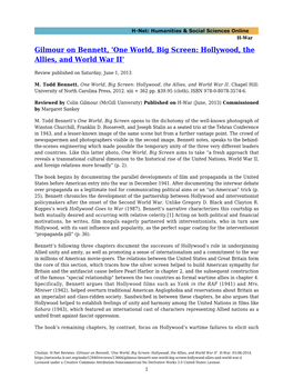 Gilmour on Bennett, 'One World, Big Screen: Hollywood, the Allies, and World War II'