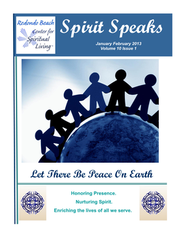 Spirit Speaks January February 2013 Volume 10 Issue 1