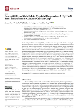 (Cyhv-2) SH01 Isolated from Cultured Crucian Carp