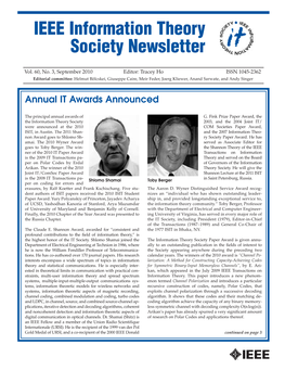 IEEE Information Theory Society Newsletter