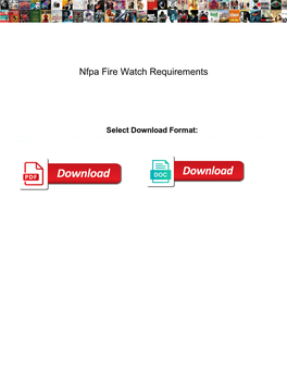 Nfpa Fire Watch Requirements