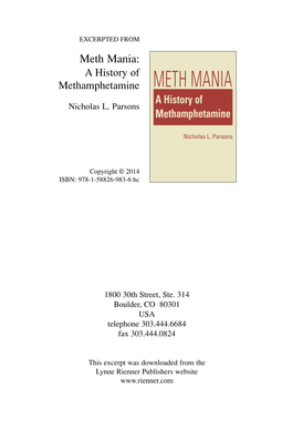 Meth Mania: a History of Methamphetamine