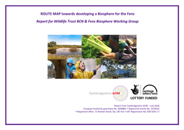 Report for Wildlife Trust BCN & Fens Biosphere Working Group ROUTE