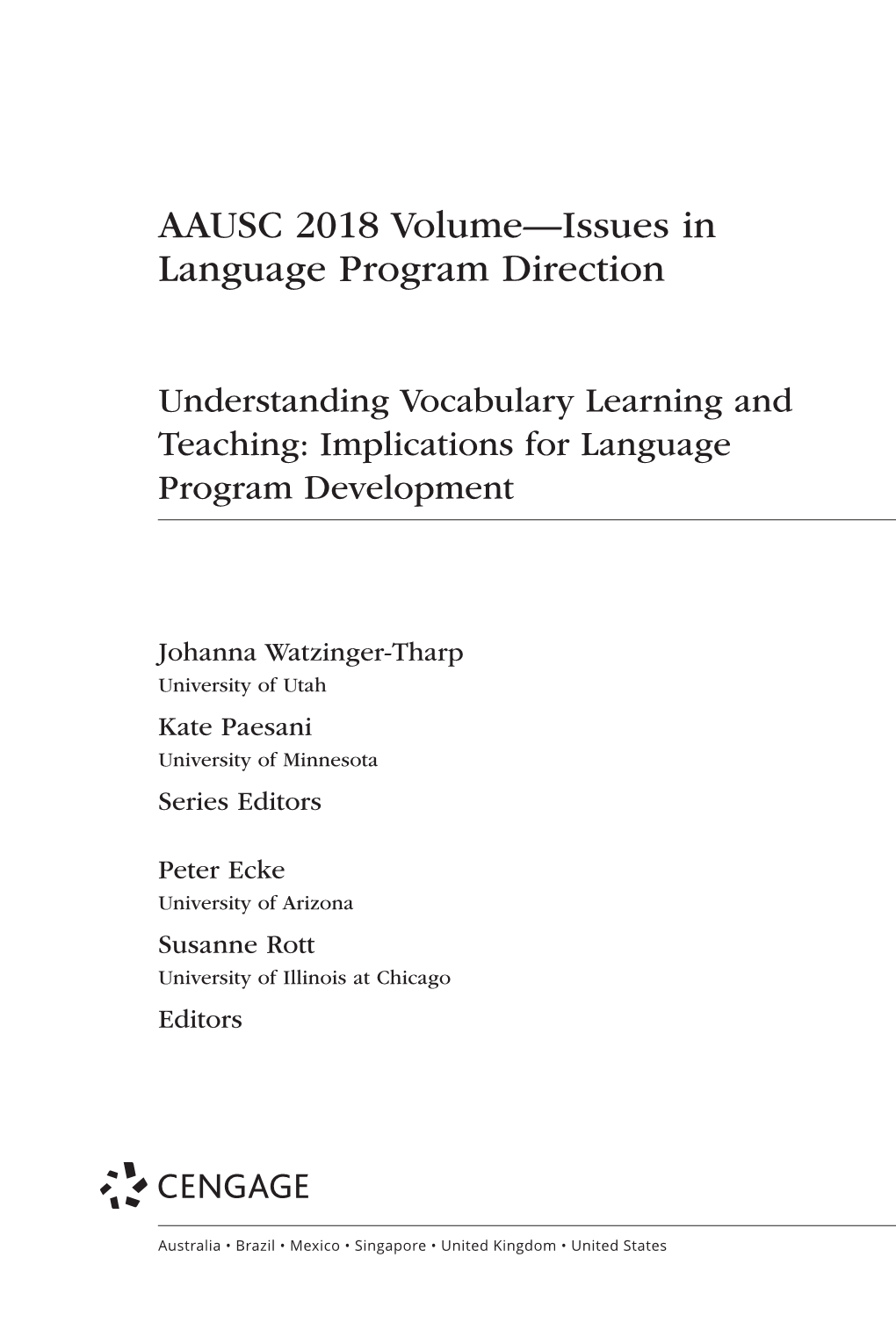 Semantic Development and L2 Vocabulary Teaching