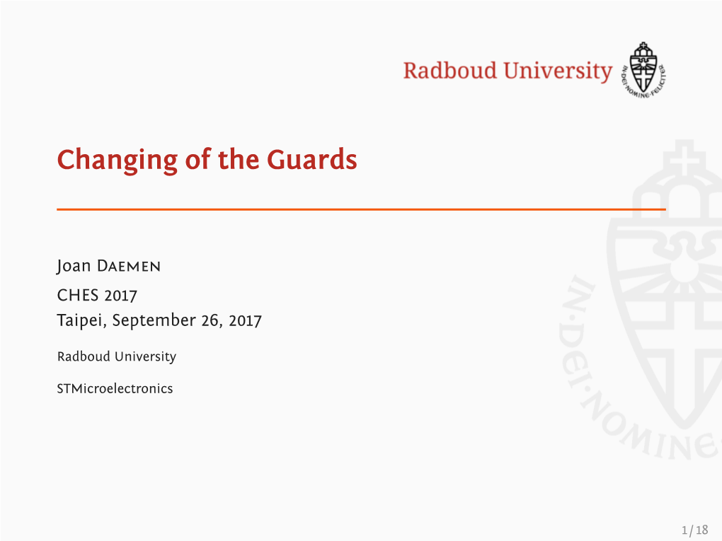 Changing of the Guards