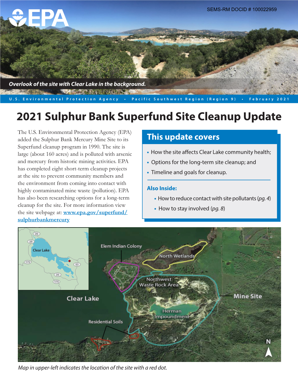 2021 Sulphur Bank Superfund Site Cleanup Update