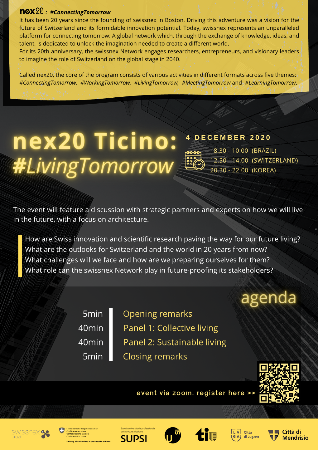 Nex20 Ticino #Livingtomorrow Flyer
