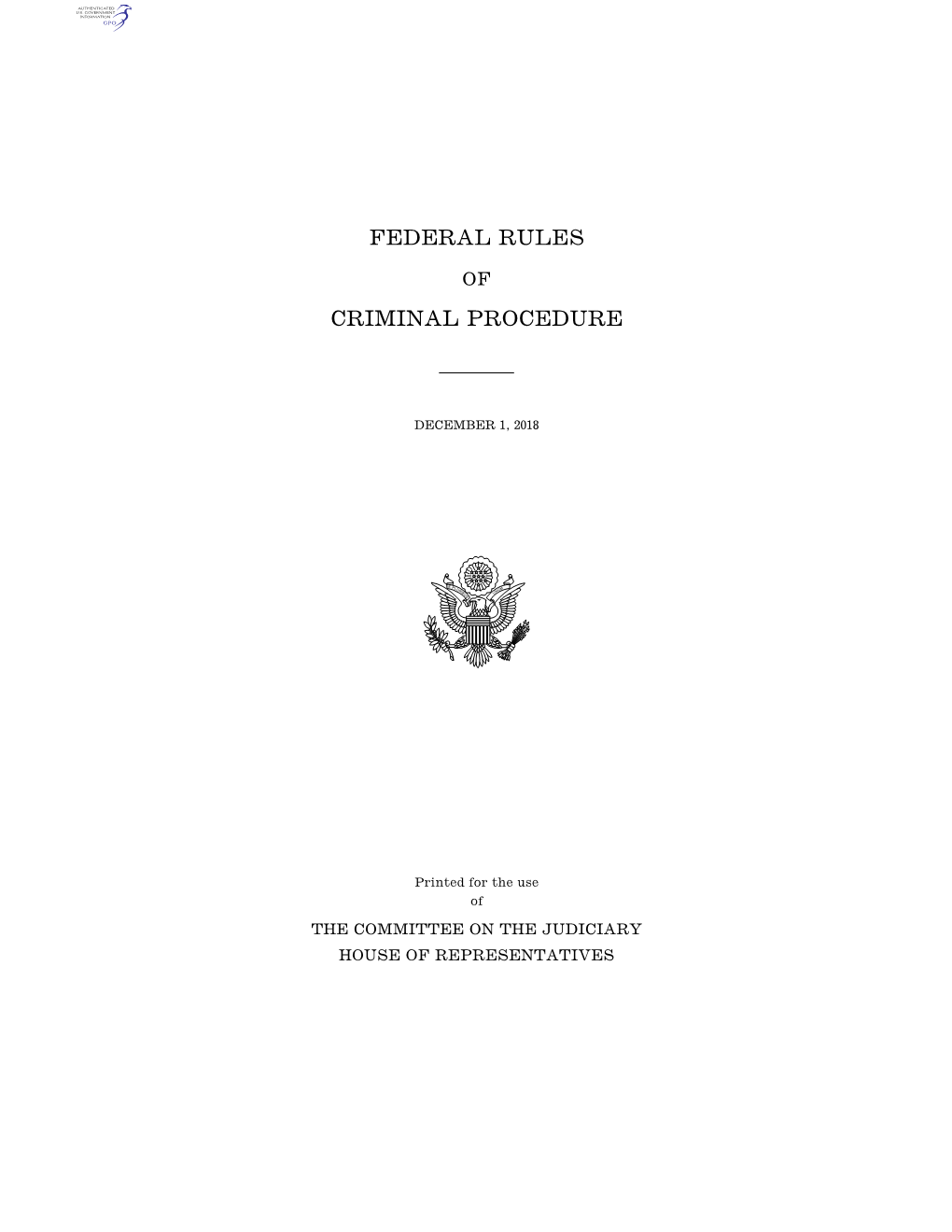 Federal Rules Criminal Procedure