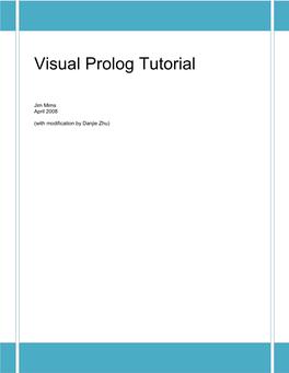 Visual Prolog Tutorial
