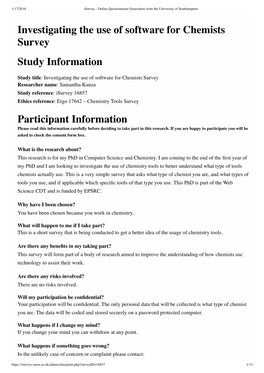 Isurvey - Online Questionnaire Generation from the University of Southampton