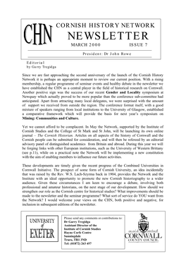 Newsletter March 2000 Issue 7