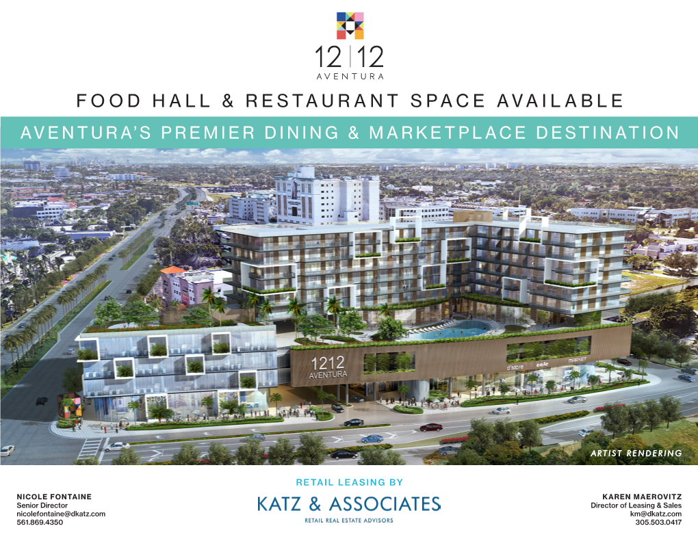Food Hall & Restaurant Space Available