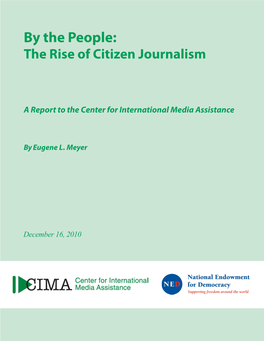 The Rise of Citizen Journalism