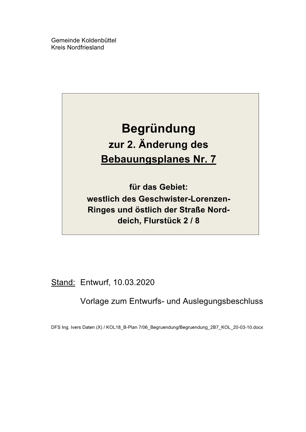 Begründung Zur 2