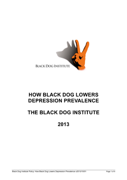 How Black Dog Lowers Depression Prevalence The