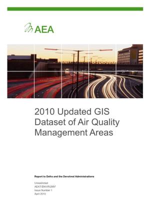 2010 Updated GIS Dataset of Air Quality Management Areas