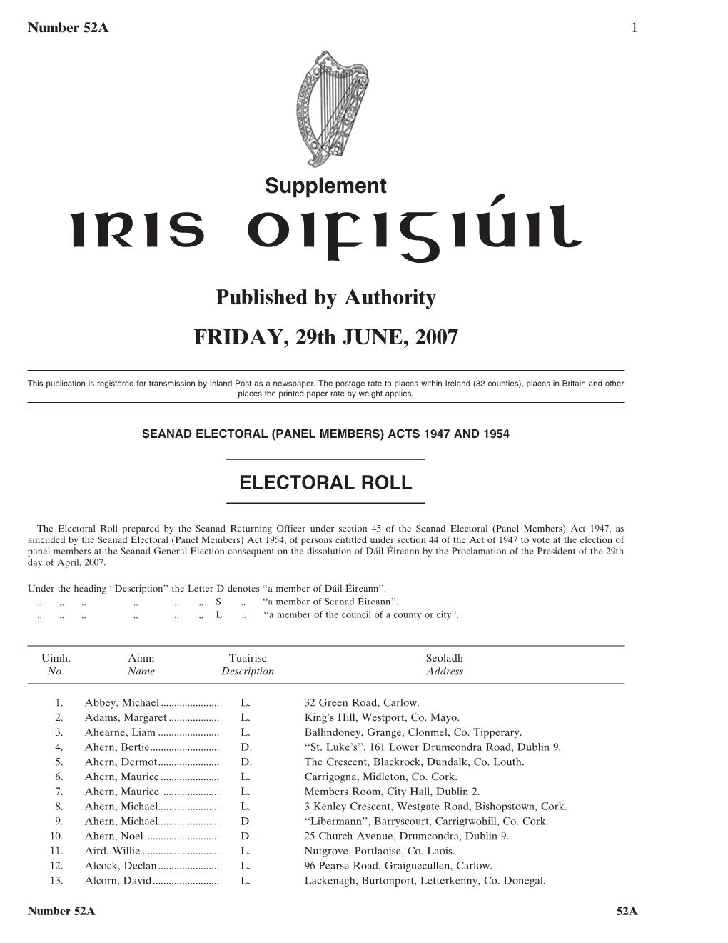 Electoral Roll