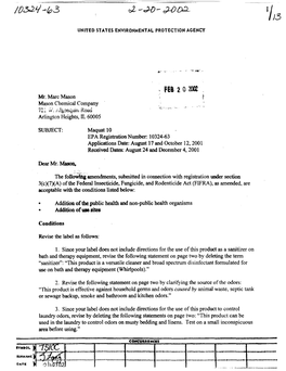 U.S. EPA, Pesticide Product Label, MAQUAT 10, 02/20/2002