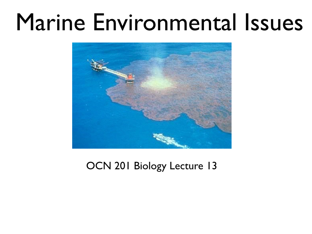 Marine Environmental Issues