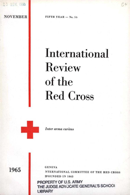 International Review of the Red Cross, November 1965, Fifth Year
