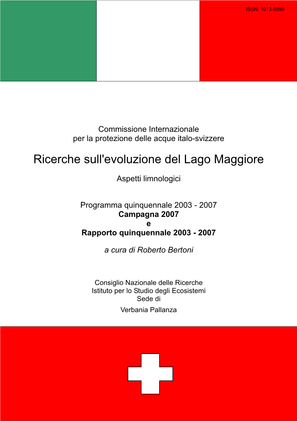 Ricerche Sull'evoluzione Del Lago Maggiore