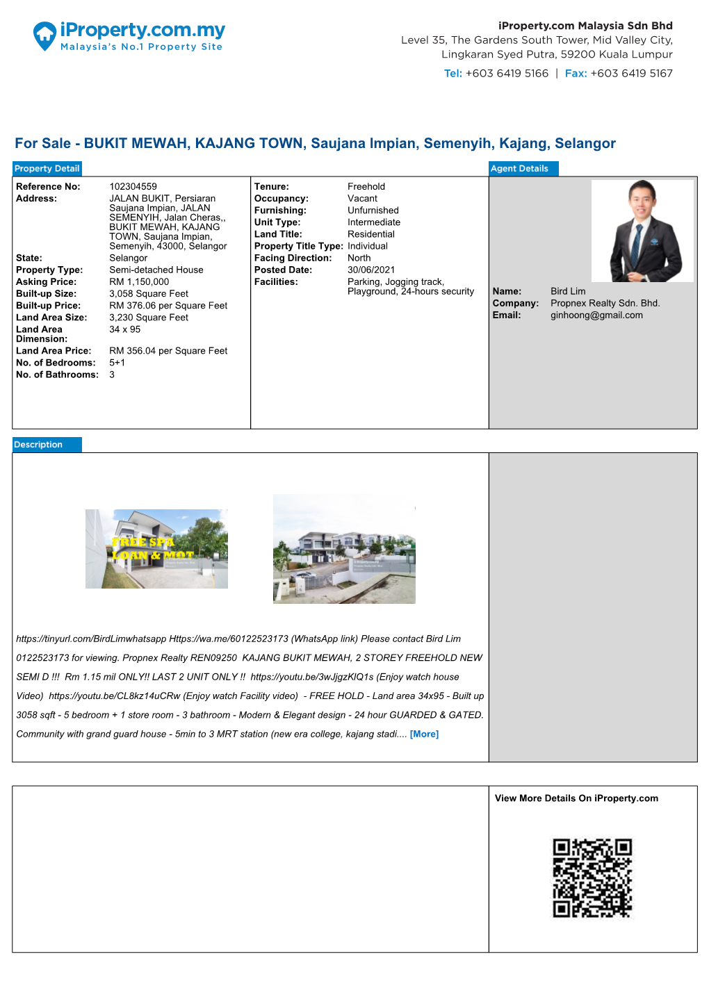 For Sale - BUKIT MEWAH, KAJANG TOWN, Saujana Impian, Semenyih, Kajang, Selangor