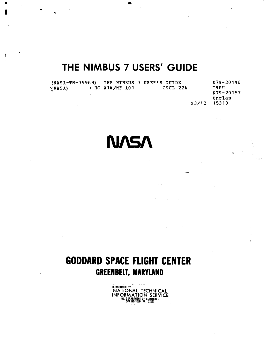 The Nimbus 7 Users' Guide Goddardspaceflightcenter