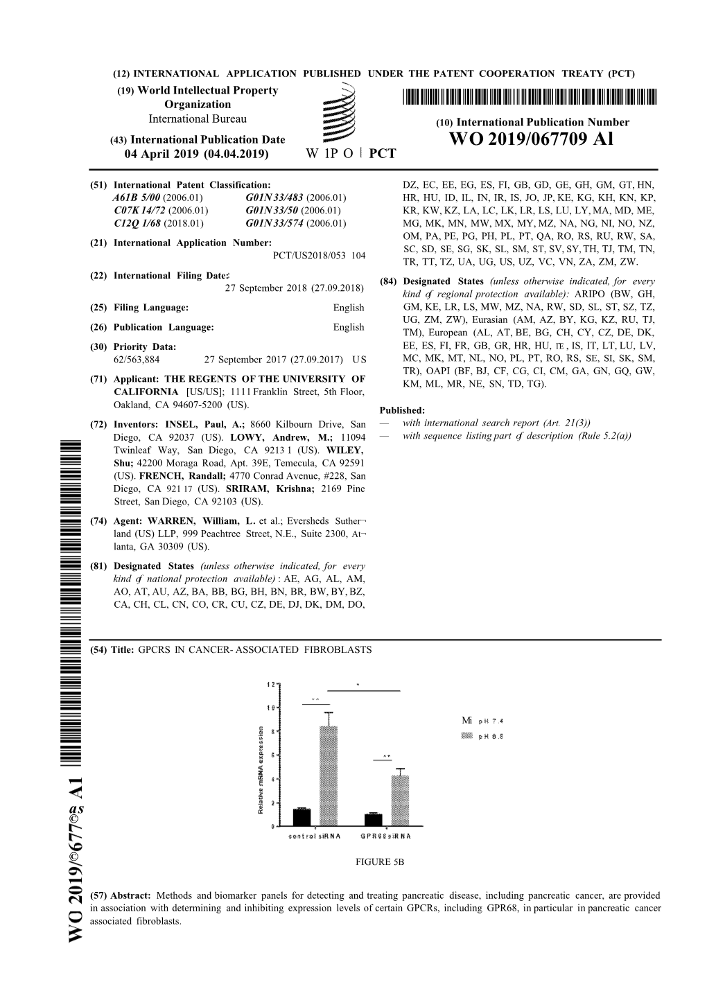 WO 2019/067709 Al 04 April 2019 (04.04.2019) W 1P O PCT
