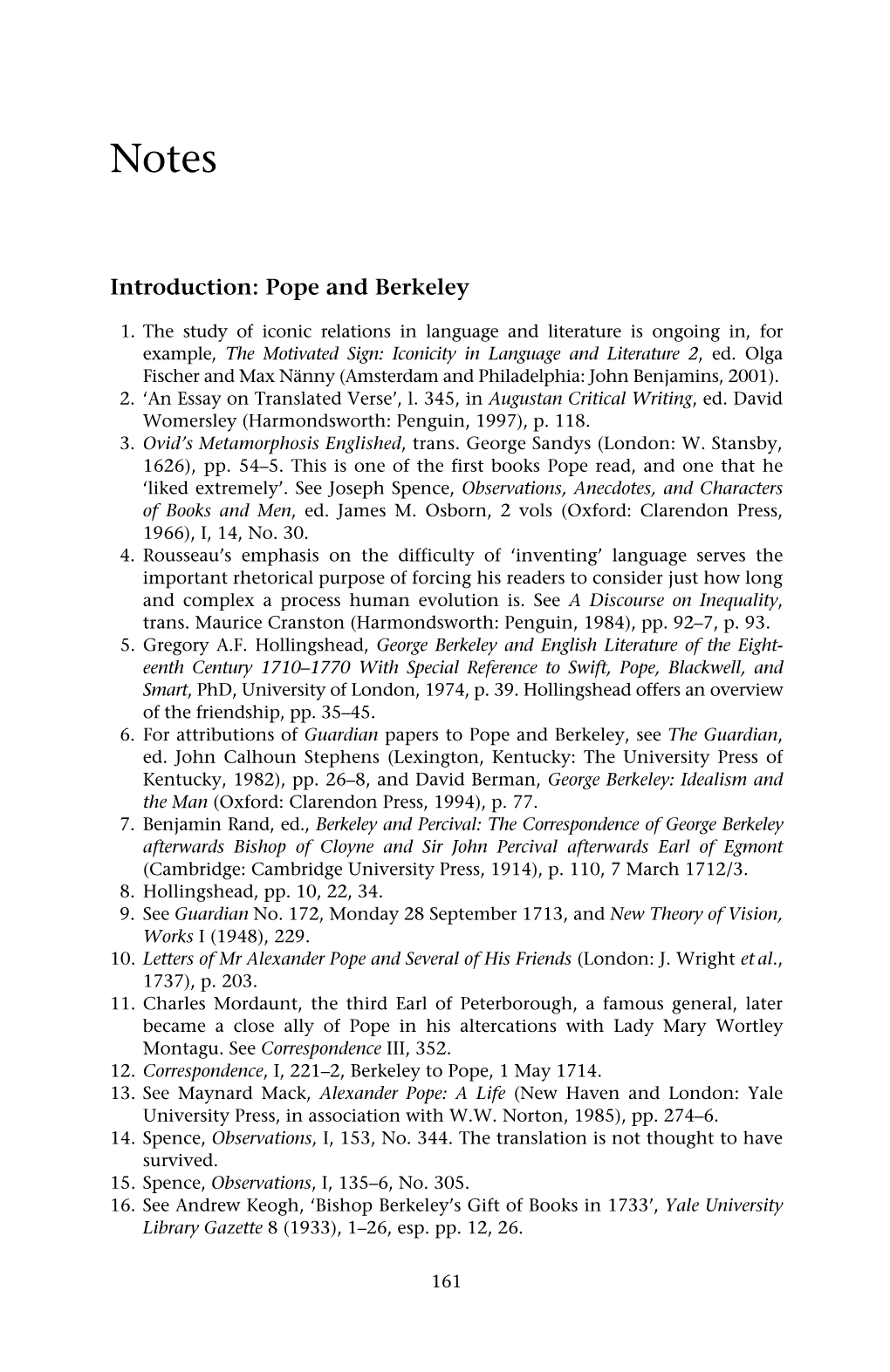 Introduction: Pope and Berkeley