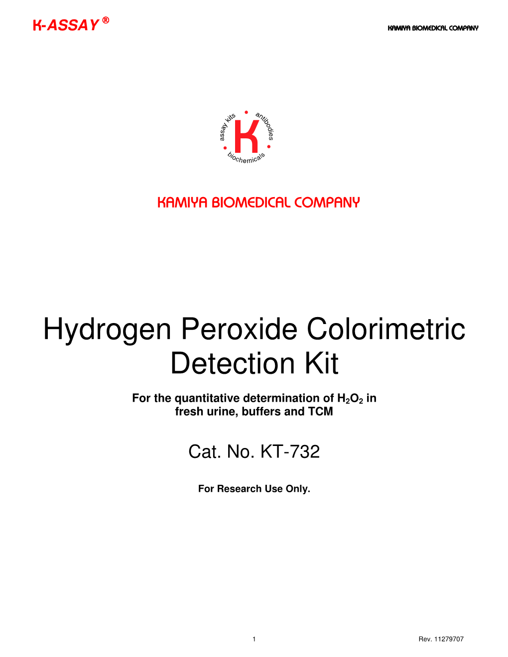 Hydrogen Peroxide Colorimetric Detection Kit