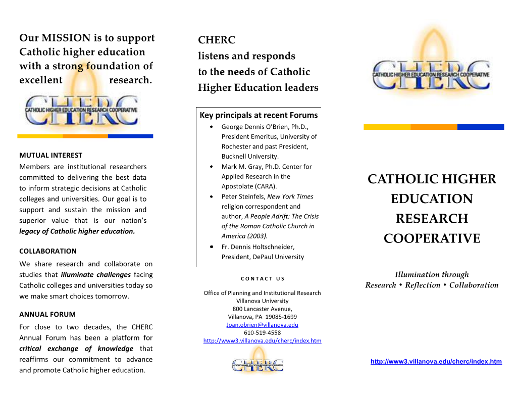 Catholic Higher Education Research Cooperative