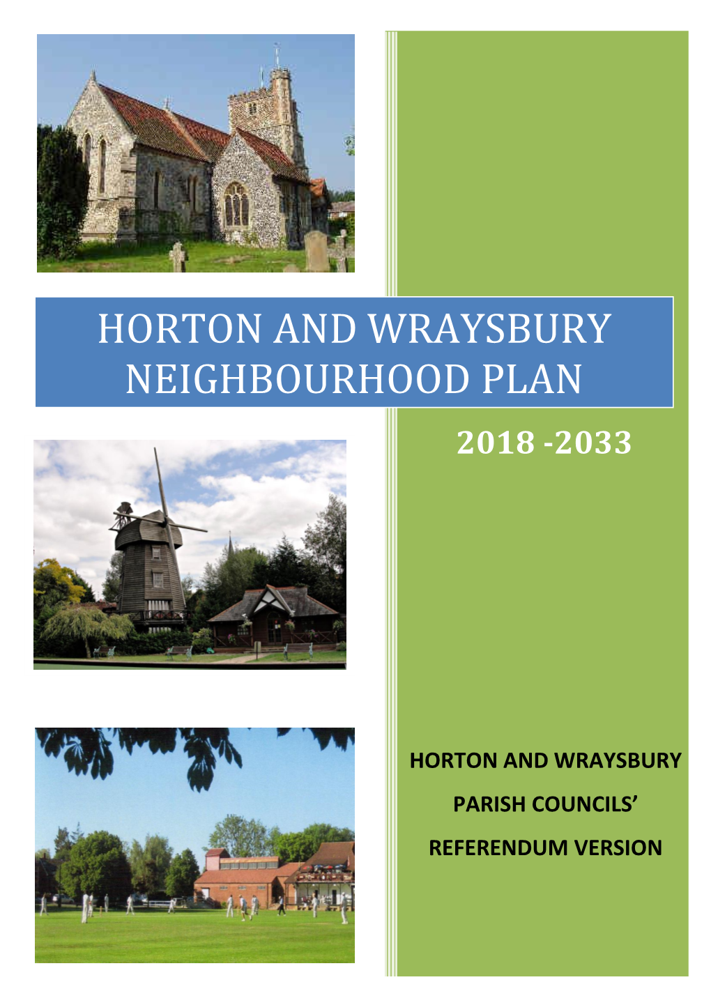 Horton and Wraysbury Neighbourhood Plan 2018 -2033