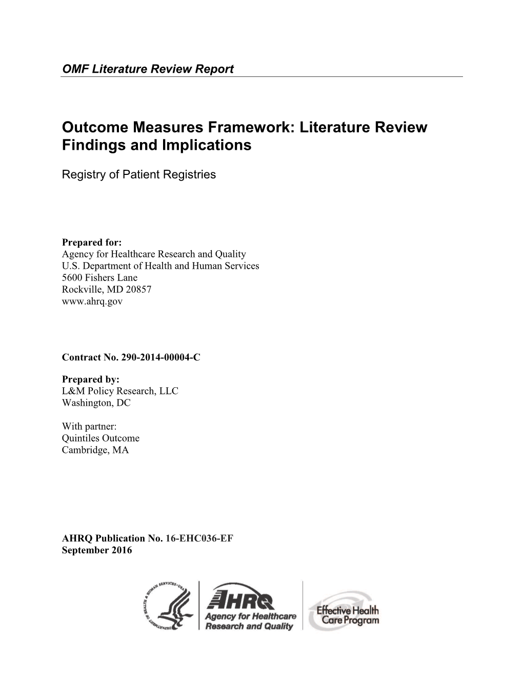 OMF Literature Review Report