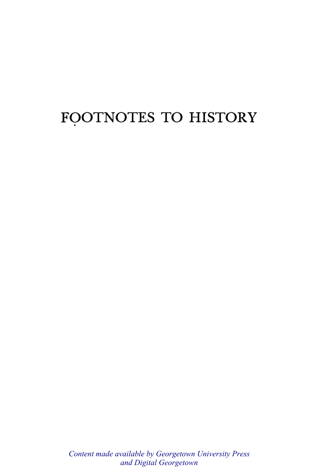 Footnotes to History