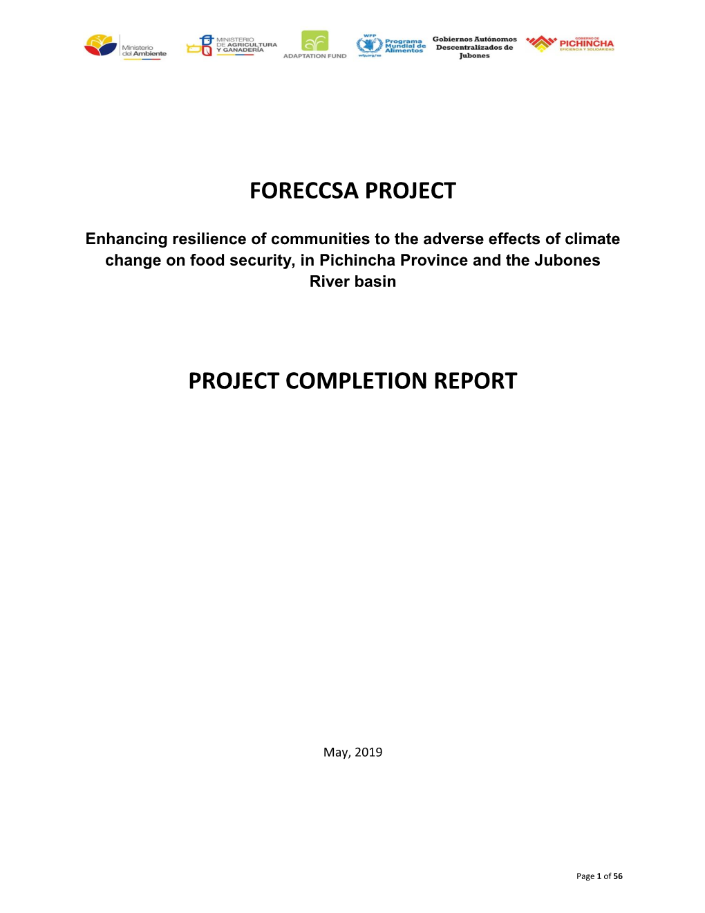 Foreccsa Project Project Completion Report