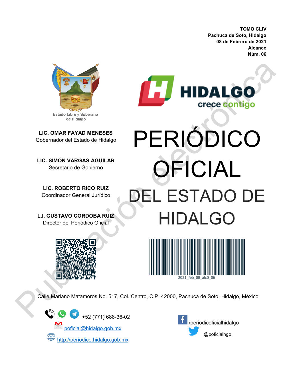 Periódico Oficial HIDALGO