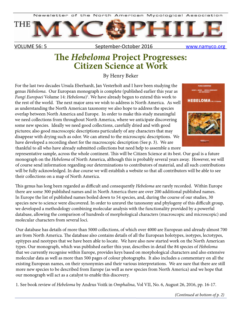 The Hebeloma Project Progresses