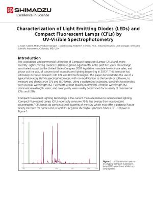 Characterization of Light Emitting Diodes (Leds) and Compact Fluorescent Lamps (Cfls) by UV-Visible Spectrophotometry