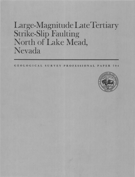 Large-Magnitude Late Tertiary Strike-Slip Faulting North of Lake Mead, Nevada