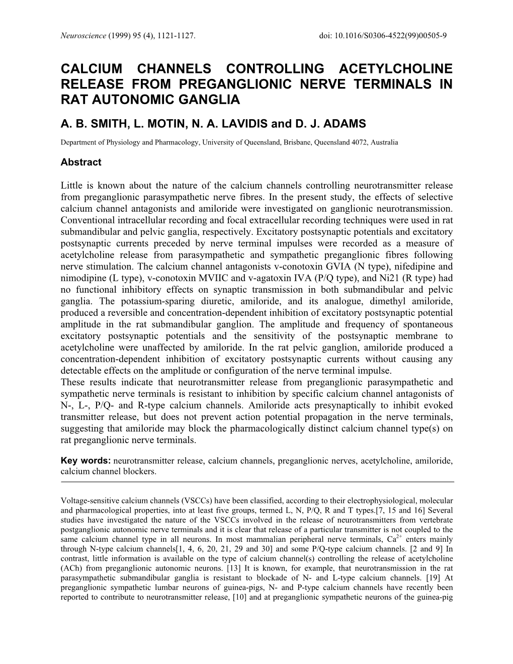 Calcium Channels Controlling Acetylcholine Release from Preganglionic Nerve Terminals in Rat Autonomic Ganglia