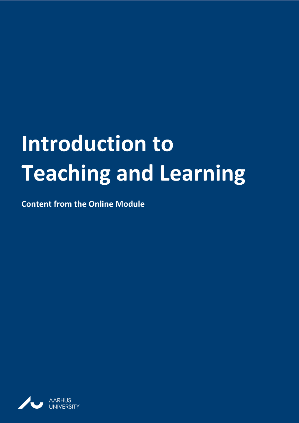 Introduction to Teaching and Learning
