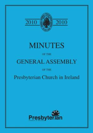 Minutes of the General Assembly 2010
