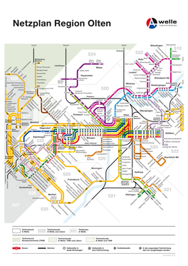 Netzplan City-Ticket Olten